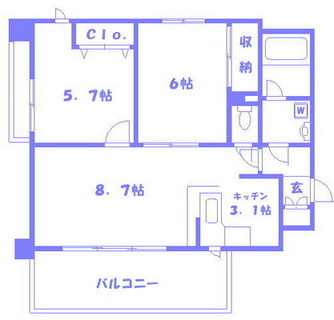 東京都葛飾区亀有２丁目 賃貸マンション 2LDK